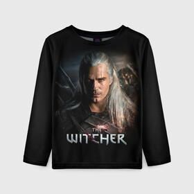 Детский лонгслив 3D с принтом THE WITCHER в городе Новоалтайск, 100% полиэстер | длинные рукава, круглый вырез горловины, полуприлегающий силуэт
 | geralt | netflix | the witcher | witcher | ведьмак | геральт | йенифер | нетфликс | сериал ведьмак | трисс | цири