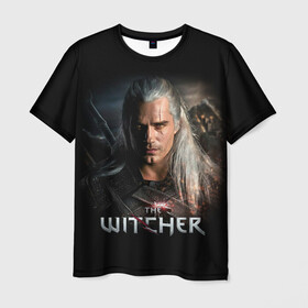 Мужская футболка 3D с принтом THE WITCHER в городе Новоалтайск, 100% полиэфир | прямой крой, круглый вырез горловины, длина до линии бедер | geralt | netflix | the witcher | witcher | ведьмак | геральт | йенифер | нетфликс | сериал ведьмак | трисс | цири