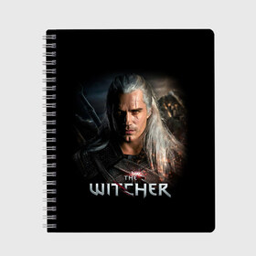 Тетрадь с принтом THE WITCHER в городе Новоалтайск, 100% бумага | 48 листов, плотность листов — 60 г/м2, плотность картонной обложки — 250 г/м2. Листы скреплены сбоку удобной пружинной спиралью. Уголки страниц и обложки скругленные. Цвет линий — светло-серый
 | Тематика изображения на принте: geralt | netflix | the witcher | witcher | ведьмак | геральт | йенифер | нетфликс | сериал ведьмак | трисс | цири