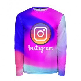 Мужской лонгслив 3D с принтом INSTAGRAM в городе Новоалтайск, 100% полиэстер | длинные рукава, круглый вырез горловины, полуприлегающий силуэт | insta | instagram | instagramm | social | видео | инста | инстаграм | инстаграмм | приложение | социальная сеть | фото