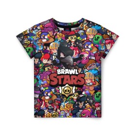 Детская футболка 3D с принтом BRAWL STARS CROW в городе Новоалтайск, 100% гипоаллергенный полиэфир | прямой крой, круглый вырез горловины, длина до линии бедер, чуть спущенное плечо, ткань немного тянется | 2020 | android | brawl stars | crow | games | leon | mobile game | stars | бравл старс | ворон | игры | леон | мобильные игры