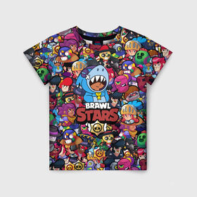 Детская футболка 3D с принтом BRAWL STARS LEON SHARK в городе Новоалтайск, 100% гипоаллергенный полиэфир | прямой крой, круглый вырез горловины, длина до линии бедер, чуть спущенное плечо, ткань немного тянется | 2020 | android | brawl stars | crow | games | leon | mobile game | stars | бравл старс | ворон | игры | леон | мобильные игры