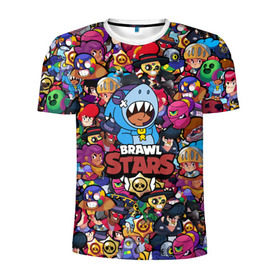 Мужская футболка 3D спортивная с принтом BRAWL STARS LEON SHARK в городе Новоалтайск, 100% полиэстер с улучшенными характеристиками | приталенный силуэт, круглая горловина, широкие плечи, сужается к линии бедра | 2020 | android | brawl stars | crow | games | leon | mobile game | stars | бравл старс | ворон | игры | леон | мобильные игры