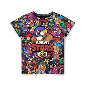 Детская футболка 3D с принтом BRAWL STARS EL PRIMO в городе Новоалтайск, 100% гипоаллергенный полиэфир | прямой крой, круглый вырез горловины, длина до линии бедер, чуть спущенное плечо, ткань немного тянется | bibi | brawl stars | brock | bull | crow | dinomike | el primo | leon | mobile game | nita | poko | ricochet | stars | tara | бравл старс | ворон | леон | мобильные игры
