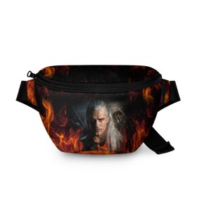 Поясная сумка 3D с принтом THE WITCHER в городе Новоалтайск, 100% полиэстер | плотная ткань, ремень с регулируемой длиной, внутри несколько карманов для мелочей, основное отделение и карман с обратной стороны сумки застегиваются на молнию | geralt | netflix | the witcher | witcher | ведьмак | геральт | йенифер | нетфликс | сериал ведьмак | трисс | цири