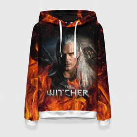 Женская толстовка 3D с принтом THE WITCHER в городе Новоалтайск, 100% полиэстер  | двухслойный капюшон со шнурком для регулировки, мягкие манжеты на рукавах и по низу толстовки, спереди карман-кенгуру с мягким внутренним слоем. | geralt | netflix | the witcher | witcher | ведьмак | геральт | йенифер | нетфликс | сериал ведьмак | трисс | цири