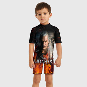 Детский купальный костюм 3D с принтом THE WITCHER в городе Новоалтайск, Полиэстер 85%, Спандекс 15% | застежка на молнии на спине | geralt | netflix | the witcher | witcher | ведьмак | геральт | йенифер | нетфликс | сериал ведьмак | трисс | цири