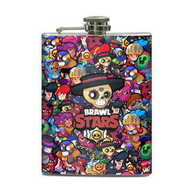 Фляга с принтом BRAWL STARS POKO в городе Новоалтайск, металлический корпус | емкость 0,22 л, размер 125 х 94 мм. Виниловая наклейка запечатывается полностью | Тематика изображения на принте: bibi | brawl stars | brock | bull | crow | dinomike | el primo | leon | mobile game | nita | poko | ricochet | stars | tara | бравл старс | ворон | леон | мобильные игры