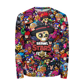 Мужской лонгслив 3D с принтом BRAWL STARS POKO в городе Новоалтайск, 100% полиэстер | длинные рукава, круглый вырез горловины, полуприлегающий силуэт | bibi | brawl stars | brock | bull | crow | dinomike | el primo | leon | mobile game | nita | poko | ricochet | stars | tara | бравл старс | ворон | леон | мобильные игры