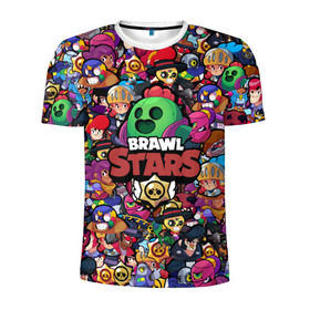 Мужская футболка 3D спортивная с принтом BRAWL STARS SPIKE в городе Новоалтайск, 100% полиэстер с улучшенными характеристиками | приталенный силуэт, круглая горловина, широкие плечи, сужается к линии бедра | 2020 | android | brawl stars | crow | games | leon | mobile game | stars | бравл старс | ворон | игры | леон | мобильные игры