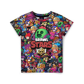 Детская футболка 3D с принтом BRAWL STARS SPIKE в городе Новоалтайск, 100% гипоаллергенный полиэфир | прямой крой, круглый вырез горловины, длина до линии бедер, чуть спущенное плечо, ткань немного тянется | 2020 | android | brawl stars | crow | games | leon | mobile game | stars | бравл старс | ворон | игры | леон | мобильные игры