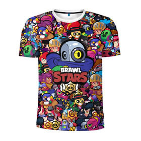 Мужская футболка 3D спортивная с принтом BRAWL STARS Ricochet в городе Новоалтайск, 100% полиэстер с улучшенными характеристиками | приталенный силуэт, круглая горловина, широкие плечи, сужается к линии бедра | bibi | brawl stars | brock | bull | crow | dinomike | el primo | leon | mobile game | nita | poko | ricochet | stars | tara | бравл старс | ворон | леон | мобильные игры