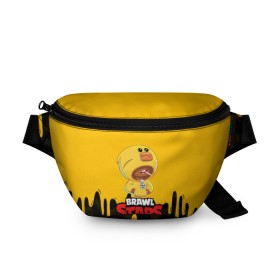 Поясная сумка 3D с принтом BRAWL STARS SALLY LEON в городе Новоалтайск, 100% полиэстер | плотная ткань, ремень с регулируемой длиной, внутри несколько карманов для мелочей, основное отделение и карман с обратной стороны сумки застегиваются на молнию | brawl stars | crow | leon | leon shark | sally leon | shark | stars | акула | берли | ворон | леон | леон акула | спайк | эль примо