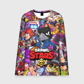 Мужской лонгслив 3D с принтом BRAWL STARS CROW | ВОРОН в городе Новоалтайск, 100% полиэстер | длинные рукава, круглый вырез горловины, полуприлегающий силуэт | brawl stars | brawl stars все персонажи | crow | leon | leon shark | sally leon | shark | stars | акула | берли | ворон | леон | леон акула | спайк | эль примо