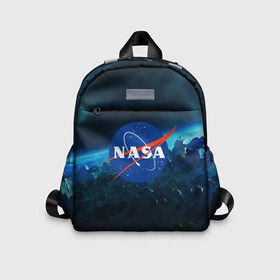 Детский рюкзак 3D с принтом NASA в городе Новоалтайск, 100% полиэстер | лямки с регулируемой длиной, сверху петелька, чтобы рюкзак можно было повесить на вешалку. Основное отделение закрывается на молнию, как и внешний карман. Внутри дополнительный карман. По бокам два дополнительных кармашка | galaxy | nasa | nebula | space | star | абстракция | вселенная | галактика | звезда | звезды | космический | наса | планеты