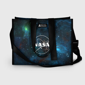 Сумка-шоппер 3D с принтом NASA в городе Новоалтайск, 100% полиэстер | застегивается на металлическую кнопку; внутренний карман застегивается на молнию. Стенки укреплены специальным мягким материалом, чтобы защитить содержимое от несильных ударов
 | galaxy | nasa | nebula | space | star | абстракция | вселенная | галактика | звезда | звезды | космический | наса | планеты