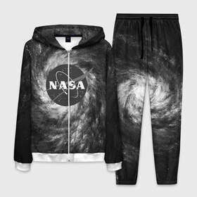 Мужской костюм 3D с принтом NASA в городе Новоалтайск, 100% полиэстер | Манжеты и пояс оформлены тканевой резинкой, двухслойный капюшон со шнурком для регулировки, карманы спереди | galaxy | nasa | nebula | space | star | абстракция | вселенная | галактика | звезда | звезды | космический | наса | планеты