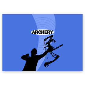 Поздравительная открытка с принтом Archery в городе Новоалтайск, 100% бумага | плотность бумаги 280 г/м2, матовая, на обратной стороне линовка и место для марки
 | archer | archery | bow | bow hunter | bowhunter | лук | лучник | стрельба из лука