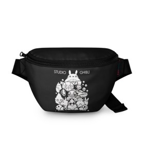 Поясная сумка 3D с принтом Мой сосед Тоторо Studio Ghibli в городе Новоалтайск, 100% полиэстер | плотная ткань, ремень с регулируемой длиной, внутри несколько карманов для мелочей, основное отделение и карман с обратной стороны сумки застегиваются на молнию | anime | hayao miyazaki | japanese | meme | miyazaki | piano | studio ghibli | tokyo | totoro | гибли | котобус | мой | сосед | сусуватари | тонари | тоторо | хаяо миядзаки
