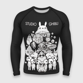 Мужской рашгард 3D с принтом Мой сосед Тоторо Studio Ghibli в городе Новоалтайск,  |  | anime | hayao miyazaki | japanese | meme | miyazaki | piano | studio ghibli | tokyo | totoro | гибли | котобус | мой | сосед | сусуватари | тонари | тоторо | хаяо миядзаки