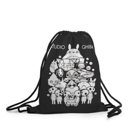 Рюкзак-мешок 3D с принтом Мой сосед Тоторо Studio Ghibli в городе Новоалтайск, 100% полиэстер | плотность ткани — 200 г/м2, размер — 35 х 45 см; лямки — толстые шнурки, застежка на шнуровке, без карманов и подкладки | anime | hayao miyazaki | japanese | meme | miyazaki | piano | studio ghibli | tokyo | totoro | гибли | котобус | мой | сосед | сусуватари | тонари | тоторо | хаяо миядзаки