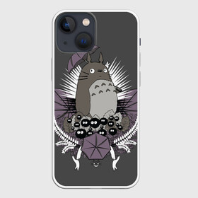 Чехол для iPhone 13 mini с принтом Мой сосед Тоторо в городе Новоалтайск,  |  | anime | hayao miyazaki | japanese | meme | miyazaki | piano | studio ghibli | tokyo | totoro | гибли | котобус | мой | сосед | сусуватари | тонари | тоторо | хаяо миядзаки