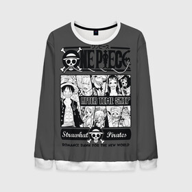 Мужской свитшот 3D с принтом Манга One Piece  в городе Новоалтайск, 100% полиэстер с мягким внутренним слоем | круглый вырез горловины, мягкая резинка на манжетах и поясе, свободная посадка по фигуре | anime | kaido | luffy | manga | one piece | theory | zoro | большой куш | ван | луффи | манга | манки д | мульт | пираты | пис | рыжий | сёнэн | сериал | шанкс