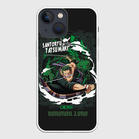 Чехол для iPhone 13 mini с принтом Santoryu Tatsumaki в городе Новоалтайск,  |  | anime | kaido | luffy | manga | one piece | theory | zoro | большой куш | ван | луффи | манга | манки д | мульт | пираты | пис | рыжий | сёнэн | сериал | шанкс