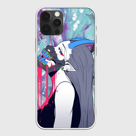 Чехол для iPhone 12 Pro Max с принтом Дьяволица в городе Новоалтайск, Силикон |  | Тематика изображения на принте: девушка | дьяволица | клыки | краски | рисунок | рога | эльф