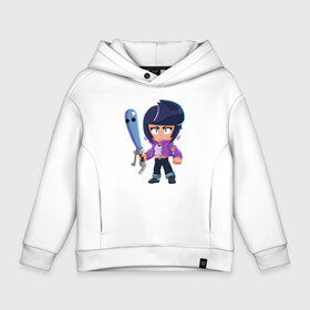 Детское худи Oversize хлопок с принтом BRAWL STARS BIBI. в городе Новоалтайск, френч-терри — 70% хлопок, 30% полиэстер. Мягкий теплый начес внутри —100% хлопок | боковые карманы, эластичные манжеты и нижняя кромка, капюшон на магнитной кнопке | bib | brawl stars | bull | colt | crow | leon | leon shark | moba | sally leon | shark | акула | берли | биби | бравл старс | ворон | жанр | игра | кольт | леон | леон акула | нита | спайк | шелли
