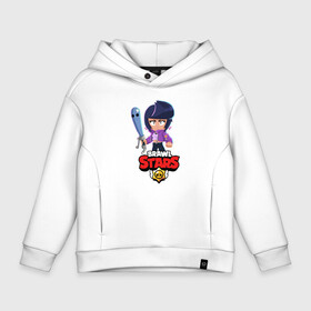 Детское худи Oversize хлопок с принтом BRAWL STARS BIBI. в городе Новоалтайск, френч-терри — 70% хлопок, 30% полиэстер. Мягкий теплый начес внутри —100% хлопок | боковые карманы, эластичные манжеты и нижняя кромка, капюшон на магнитной кнопке | bib | brawl stars | bull | colt | crow | leon | leon shark | moba | sally leon | shark | акула | берли | биби | бравл старс | ворон | жанр | игра | кольт | леон | леон акула | нита | спайк | шелли