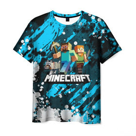 Мужская футболка 3D с принтом Minecraft / Майнкрафт в городе Новоалтайск, 100% полиэфир | прямой крой, круглый вырез горловины, длина до линии бедер | creeper | earth | game | minecraft | minecraft earth | блоки | грифер | игры | квадраты | компьютерная игра | крипер | маинкрафт | майн | майнкравт | майнкрафт