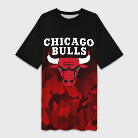 Платье-футболка 3D с принтом CHICAGO BULLS | ЧИКАГО БУЛЛС в городе Новоалтайск,  |  | bulls | chicago | chicago bulls | nba | red bulls | usa | америка | быки | нба | сша | чикаго буллс