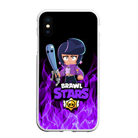 Чехол для iPhone XS Max матовый с принтом BRAWL STARS BIBI в городе Новоалтайск, Силикон | Область печати: задняя сторона чехла, без боковых панелей | Тематика изображения на принте: bib | brawl stars | bull | colt | crow | leon | leon shark | moba | sally leon | shark | акула | берли | биби | бравл старс | ворон | жанр | игра | кольт | леон | леон акула | нита | спайк | шелли