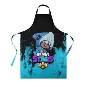 Фартук 3D с принтом Brawl Stars LEON SHARK в городе Новоалтайск, 100% полиэстер | общий размер — 65 х 85 см, ширина нагрудника — 26 см, горловина — 53 см, длина завязок — 54 см, общий обхват в поясе — 173 см. Принт на завязках и на горловине наносится с двух сторон, на основной части фартука — только с внешней стороны | 8 bit | 8 бит | brawl | brawl stars | crow | leon | shark | stars | акула | бравл | бравл старс | браво старс | игра | компьютерная | кров | леон | леон акула | онлайн | старс | шарк