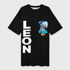Платье-футболка 3D с принтом Brawl Stars LEON SHARK в городе Новоалтайск,  |  | 8 bit | 8 бит | brawl | brawl stars | crow | leon | shark | stars | акула | бравл | бравл старс | браво старс | игра | компьютерная | кров | леон | леон акула | онлайн | старс | шарк