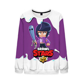 Мужской свитшот 3D с принтом BRAWL STARS BIBI. в городе Новоалтайск, 100% полиэстер с мягким внутренним слоем | круглый вырез горловины, мягкая резинка на манжетах и поясе, свободная посадка по фигуре | bib | brawl stars | bull | colt | crow | leon | leon shark | moba | sally leon | shark | акула | берли | биби | бравл старс | ворон | жанр | игра | кольт | леон | леон акула | нита | спайк | шелли