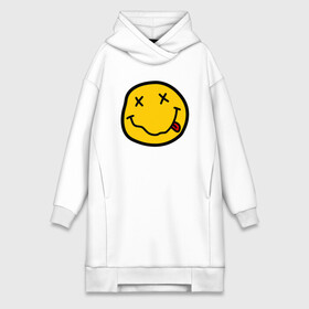 Платье-худи хлопок с принтом NIRVANA в городе Новоалтайск,  |  | nirvana | smile | курт кобейн | нирвана | смайл