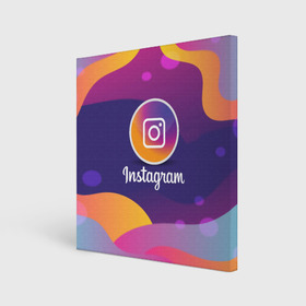 Холст квадратный с принтом INSTAGRAM 2020 в городе Новоалтайск, 100% ПВХ |  | insta | instagram | instagramm | social | видео | инста | инстаграм | инстаграмм | приложение | социальная сеть | фото