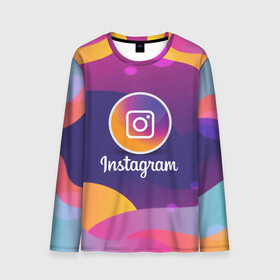 Мужской лонгслив 3D с принтом INSTAGRAM 2020 в городе Новоалтайск, 100% полиэстер | длинные рукава, круглый вырез горловины, полуприлегающий силуэт | insta | instagram | instagramm | social | видео | инста | инстаграм | инстаграмм | приложение | социальная сеть | фото