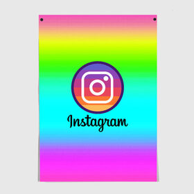 Постер с принтом INSTAGRAM в городе Новоалтайск, 100% бумага
 | бумага, плотность 150 мг. Матовая, но за счет высокого коэффициента гладкости имеет небольшой блеск и дает на свету блики, но в отличии от глянцевой бумаги не покрыта лаком | insta | instagram | instagramm | social | видео | инста | инстаграм | инстаграмм | приложение | социальная сеть | фото