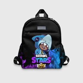 Детский рюкзак 3D с принтом Brawl Stars LEON SHARK в городе Новоалтайск, 100% полиэстер | лямки с регулируемой длиной, сверху петелька, чтобы рюкзак можно было повесить на вешалку. Основное отделение закрывается на молнию, как и внешний карман. Внутри дополнительный карман. По бокам два дополнительных кармашка | 8 bit | 8 бит | brawl | brawl stars | crow | leon | shark | stars | акула | бравл | бравл старс | браво старс | игра | компьютерная | кров | леон | леон акула | онлайн | старс | шарк