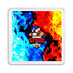 Магнит 55*55 с принтом Brawl Stars El Primo в городе Новоалтайск, Пластик | Размер: 65*65 мм; Размер печати: 55*55 мм | bibi | brawl stars | brock | bull | crow | dinomike | el primo | leon | mobile game | nita | poko | ricochet | stars | tara | бравл старс | ворон | леон | мобильные игры