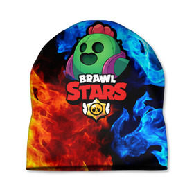 Шапка 3D с принтом Brawl Stars Spike в городе Новоалтайск, 100% полиэстер | универсальный размер, печать по всей поверхности изделия | Тематика изображения на принте: bibi | brawl stars | brock | bull | crow | dinomike | el primo | leon | mobile game | nita | poko | ricochet | stars | tara | бравл старс | ворон | леон | мобильные игры