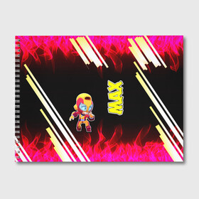 Альбом для рисования с принтом Brawl Stars (Мах) в городе Новоалтайск, 100% бумага
 | матовая бумага, плотность 200 мг. | Тематика изображения на принте: brawl | moba | stars | supercell | игра | мах