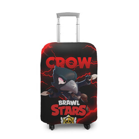Чехол для чемодана 3D с принтом  BRAWL STARS CROW | БРАВЛ СТАРС ЛЕОН в городе Новоалтайск, 86% полиэфир, 14% спандекс | двустороннее нанесение принта, прорези для ручек и колес | brawl stars | crow | leon | leon shark | sally leon | shark | stars | акула | берли | ворон | леон | леон акула | спайк | эль примо