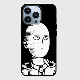 Чехол для iPhone 13 Pro с принтом Сайтама на черном фоне в городе Новоалтайск,  |  | Тематика изображения на принте: one punch man | onepunchman | oppai | saitama | ван панч мен | ванпанчмен | макото миядзаки | сайтама | человек один удар