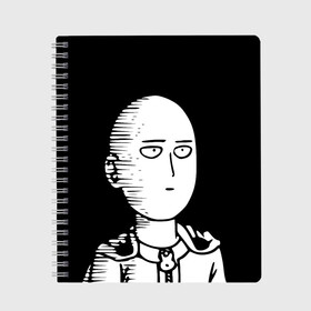 Тетрадь с принтом ONE-PUNCH MAN в городе Новоалтайск, 100% бумага | 48 листов, плотность листов — 60 г/м2, плотность картонной обложки — 250 г/м2. Листы скреплены сбоку удобной пружинной спиралью. Уголки страниц и обложки скругленные. Цвет линий — светло-серый
 | one punch man | onepunchman | oppai | saitama | ван панч мен | ванпанчмен | макото миядзаки | сайтама | человек один удар