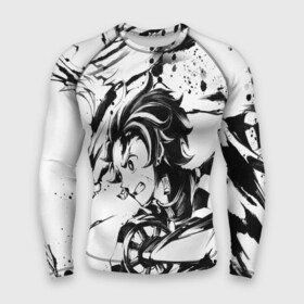 Мужской рашгард 3D с принтом KIMETSU NO YAIBA TANJIRO KAMADO в городе Новоалтайск,  |  | demon slayer | demon slayer: kimetsu no yaiba | kimetsu | kimetsu no yaiba | nezuko | slayer | tanjiro | клинок рассекающий демонов | незуко | танджиро | шинобу кочо