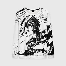 Мужской свитшот 3D с принтом KIMETSU NO YAIBA в городе Новоалтайск, 100% полиэстер с мягким внутренним слоем | круглый вырез горловины, мягкая резинка на манжетах и поясе, свободная посадка по фигуре | demon slayer | demon slayer: kimetsu no yaiba | kimetsu | kimetsu no yaiba | nezuko | slayer | tanjiro | клинок рассекающий демонов | незуко | танджиро | шинобу кочо